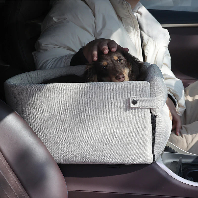 Portable Dog Car Seat Bed - Safe Travel Carrier for Small Dogs & Cats