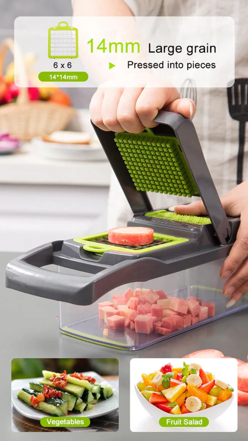 Ultimate 15-in-1 Vegetable and Fruit Chopper - Versatile Cutter and Slicer for Effortless Meal Prep!