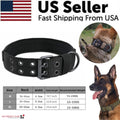 2" Wide Tactical Heavy Duty Nylon Large Dog Collar - K9 Military Style with Secure Metal Buckle for Ultimate Strength and Comfort