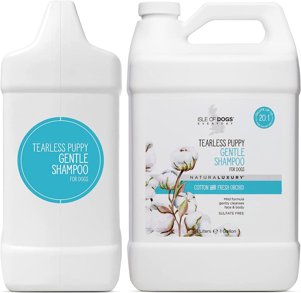 - Everyday Natural Luxury Tearless Puppy Shampoo - Cotton + Fresh Orchid - Sulfate & Paraben Free Formula - 1 Gal, (823-Gal)
