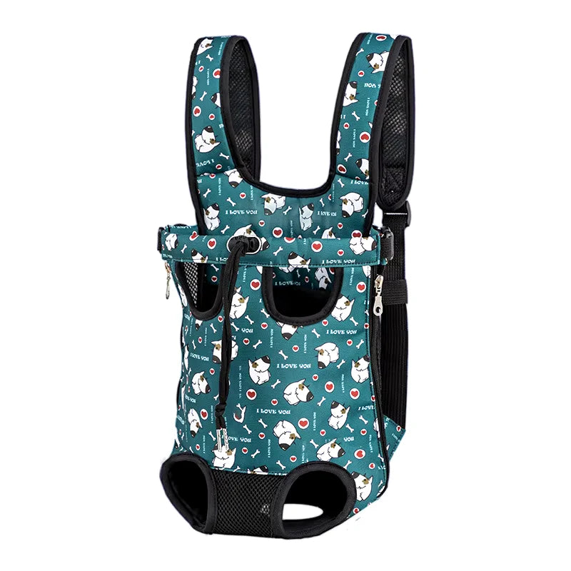 Adjustable Dual-Shoulder Pet Carrier Backpack for Cats and Dogs - Portable Outdoor Travel and Hiking Bag