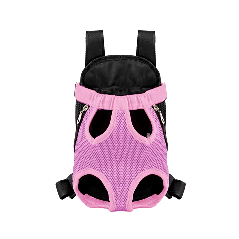 Adjustable Dual-Shoulder Pet Carrier Backpack for Cats and Dogs - Portable Outdoor Travel and Hiking Bag