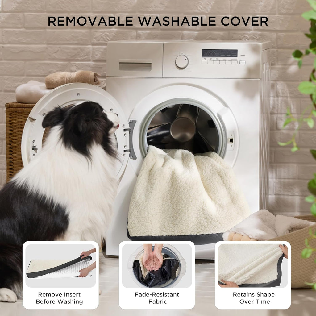 Bedsure Extra Large Orthopedic Dog Bed - Comfy, Washable Cover & Egg Crate Foam for Pets up to 100 lbs