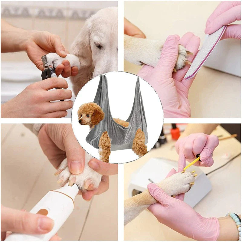 Portable Pet Grooming Hammock Harness - Breathable Dog & Cat Grooming Helper
