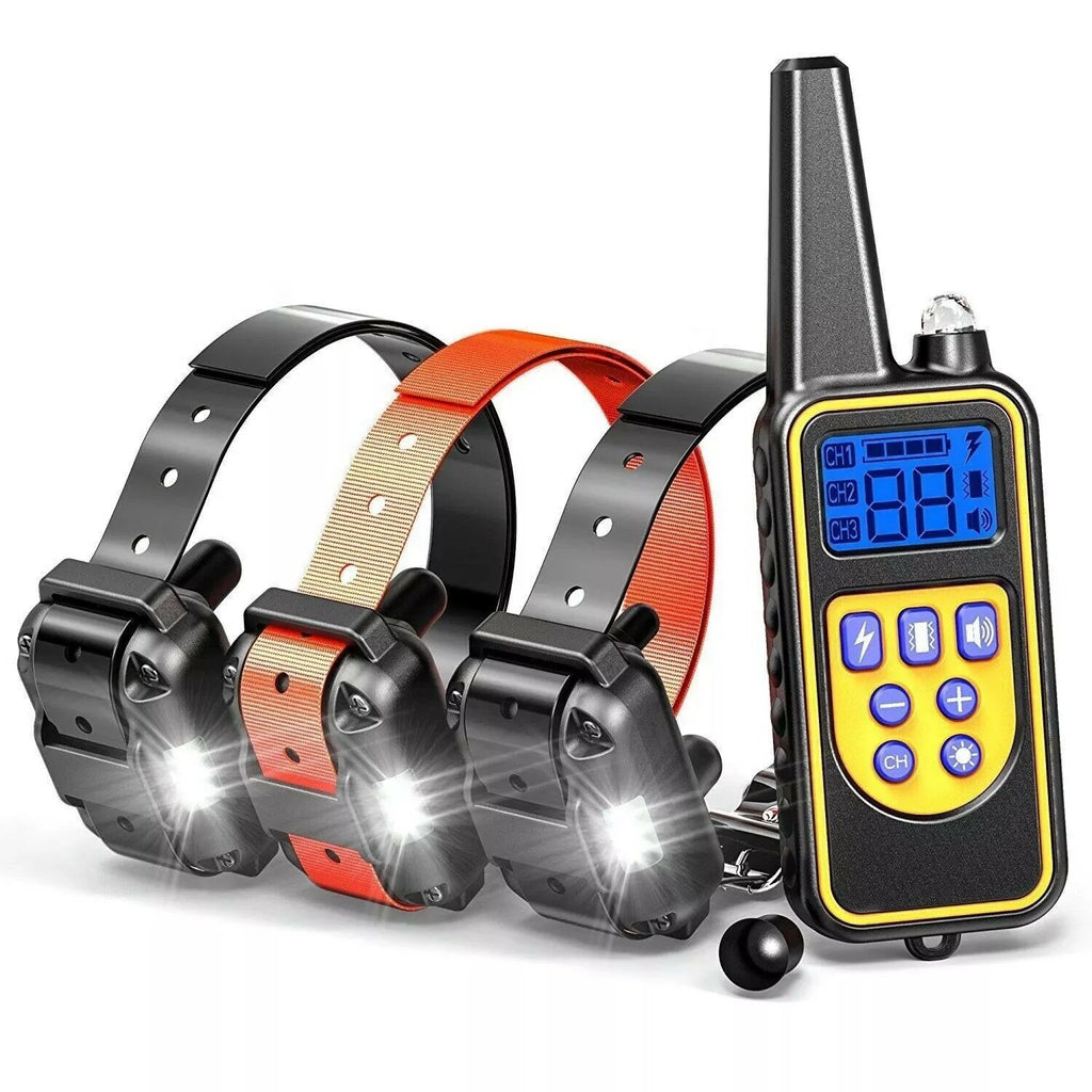 3000 FT Rechargeable Dog Training Collar - Waterproof Remote Shock Trainer for Effective Pet Obedience