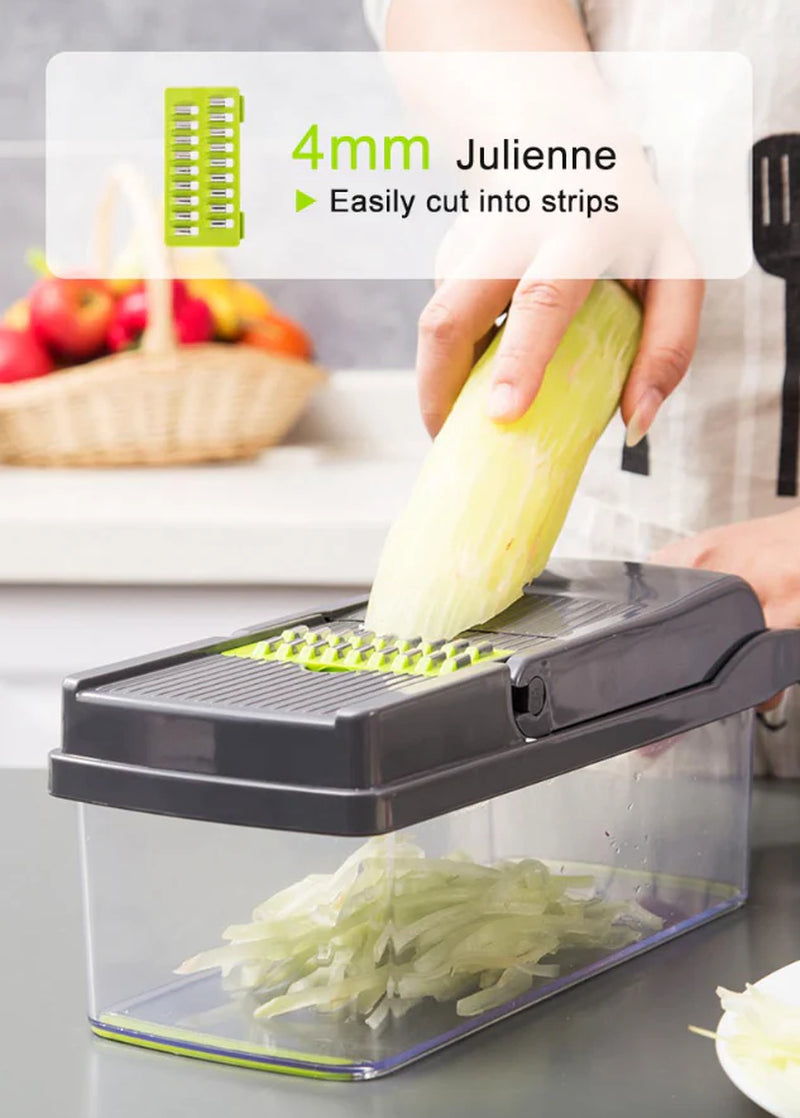 Ultimate 15-in-1 Vegetable and Fruit Chopper - Versatile Cutter and Slicer for Effortless Meal Prep!