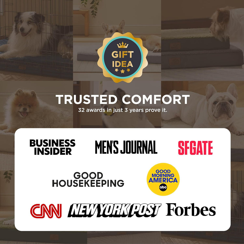 Bedsure Extra Large Orthopedic Dog Bed - Comfy, Washable Cover & Egg Crate Foam for Pets up to 100 lbs