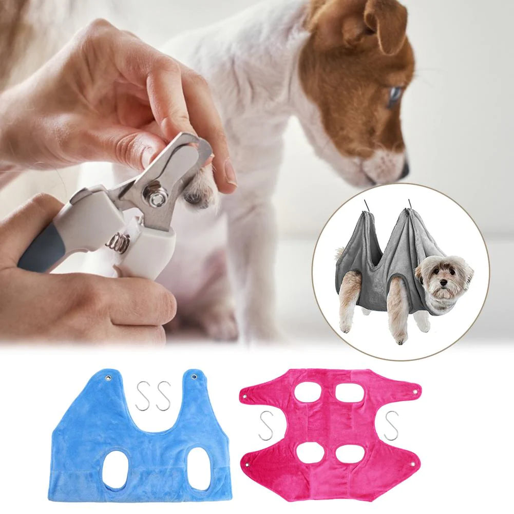 Portable Pet Grooming Hammock Harness - Breathable Dog & Cat Grooming Helper