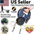 Revolutionary Dual Pet Leash - Retractable Reflective 360° Swivel for Effortless Double Dog Walking!