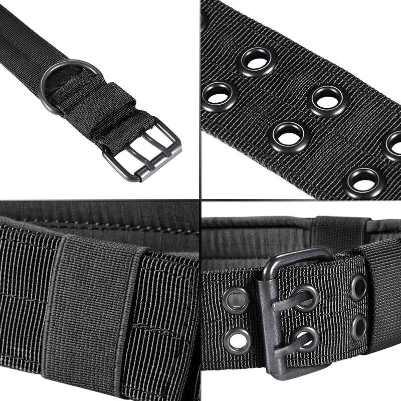 2" Wide Tactical Heavy Duty Nylon Large Dog Collar - K9 Military Style with Secure Metal Buckle for Ultimate Strength and Comfort
