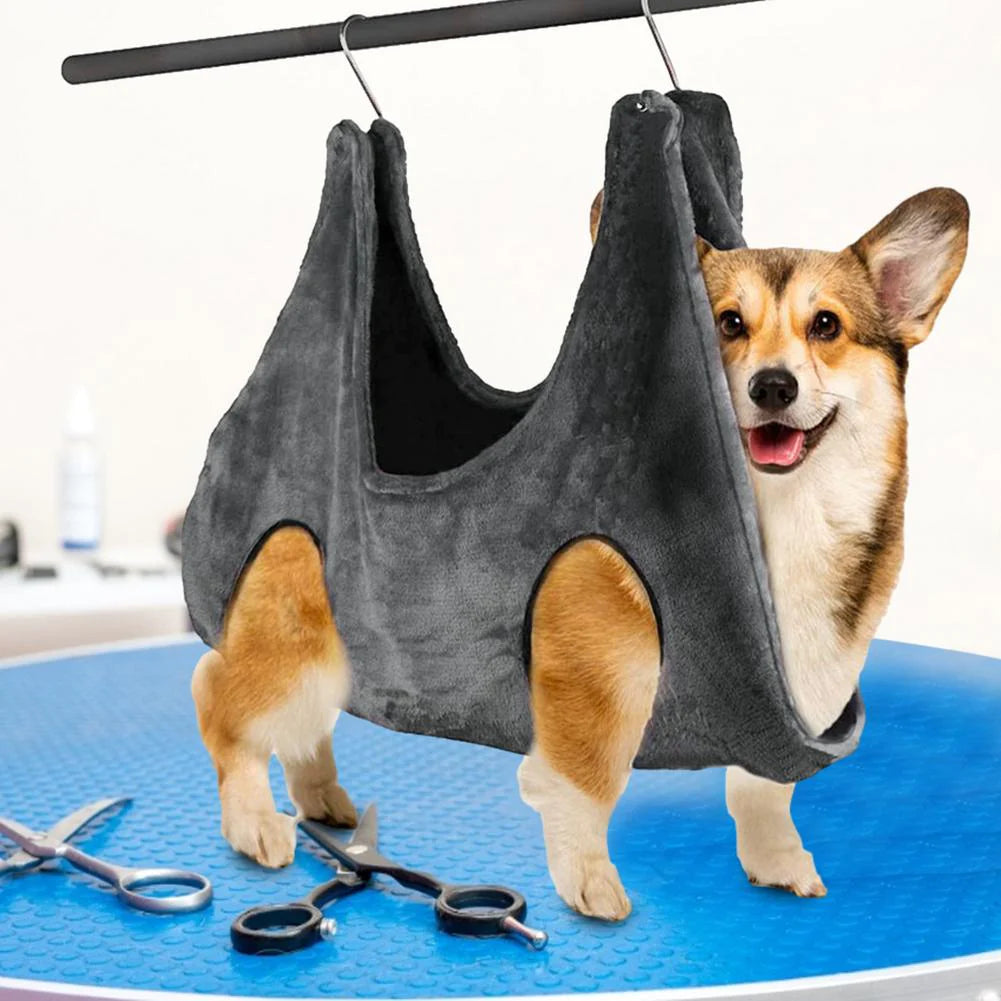 Portable Pet Grooming Hammock Harness - Breathable Dog & Cat Grooming Helper