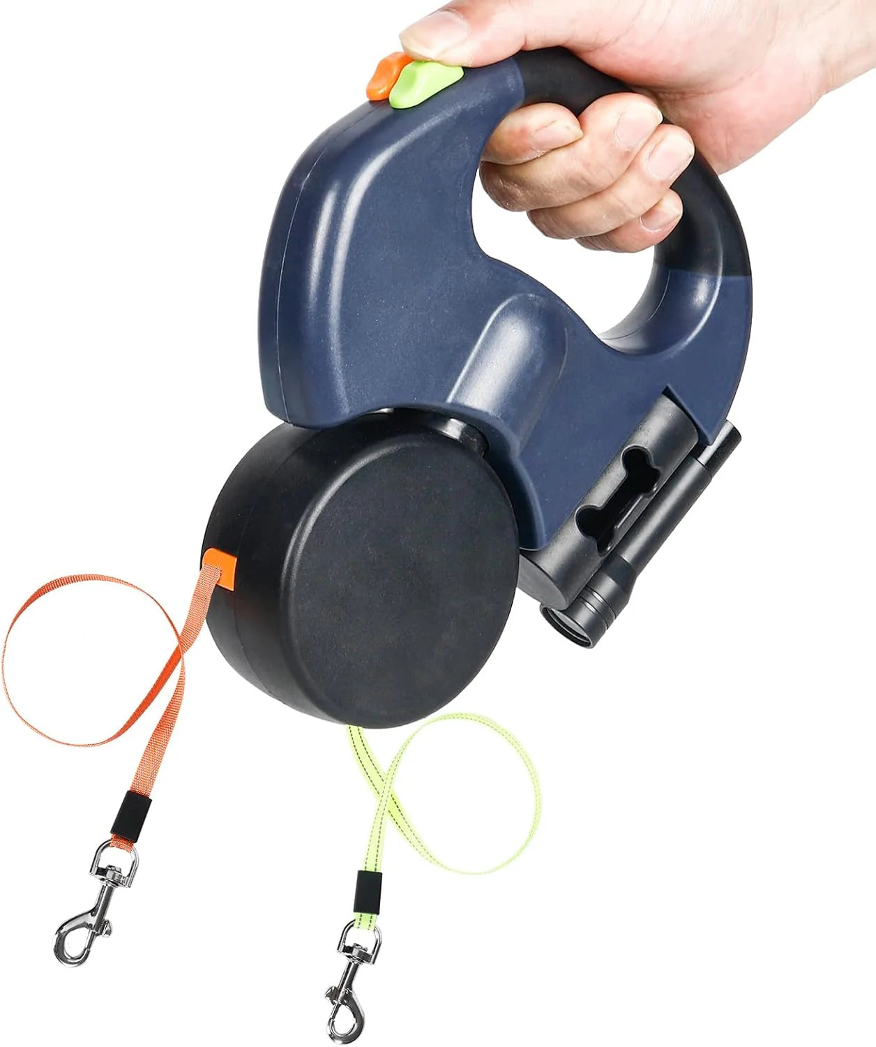 Revolutionary Dual Pet Leash - Retractable Reflective 360° Swivel for Effortless Double Dog Walking!