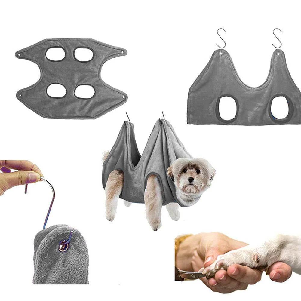 Portable Pet Grooming Hammock Harness - Breathable Dog & Cat Grooming Helper