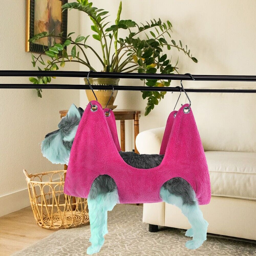 Portable Pet Grooming Hammock Harness - Breathable Dog & Cat Grooming Helper