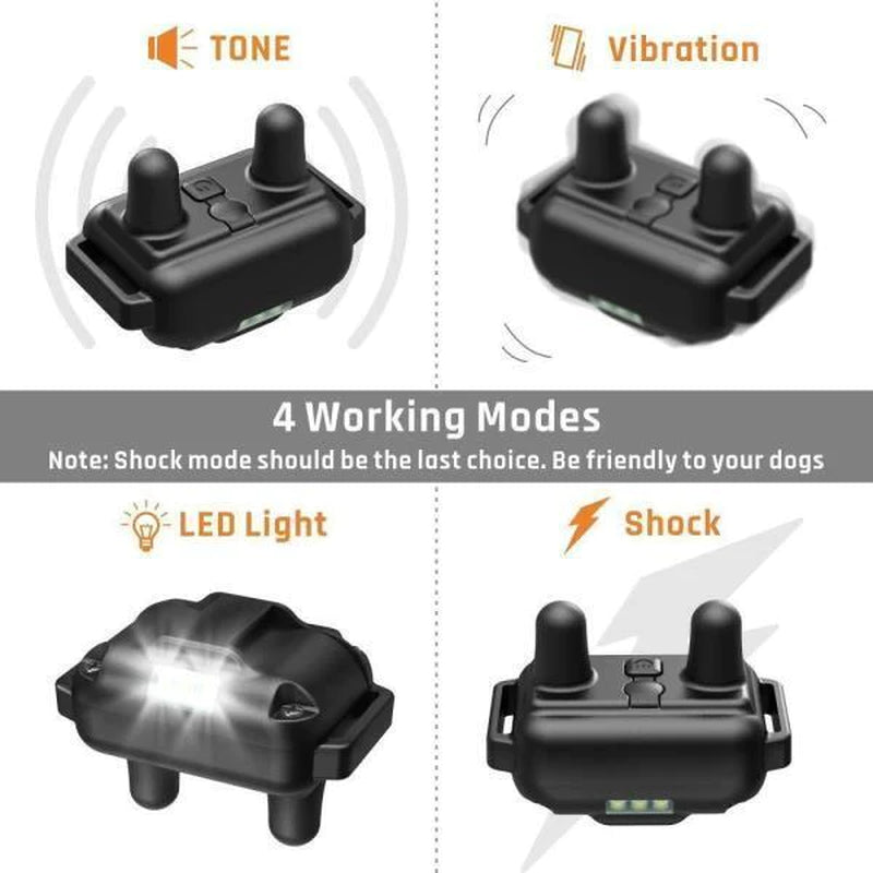 3000 FT Rechargeable Dog Training Collar - Waterproof Remote Shock Trainer for Effective Pet Obedience