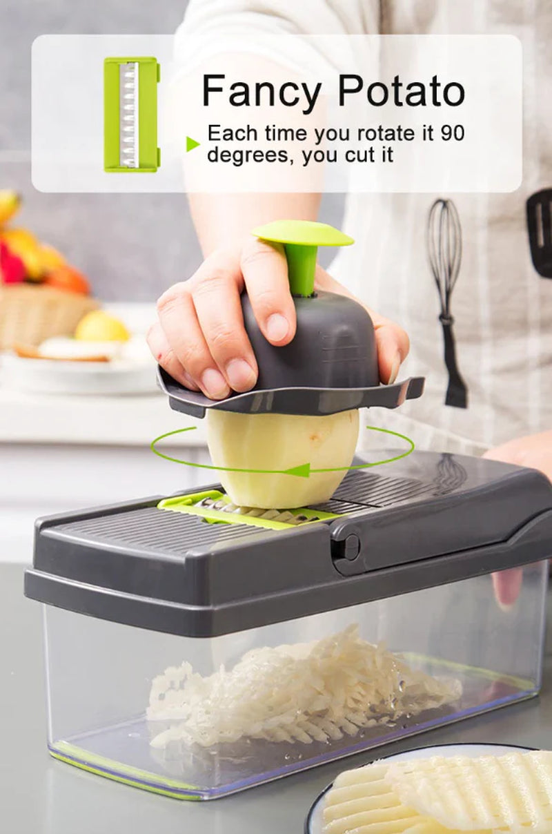 Ultimate 15-in-1 Vegetable and Fruit Chopper - Versatile Cutter and Slicer for Effortless Meal Prep!