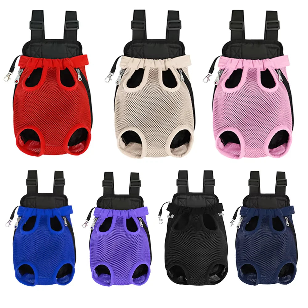 Adjustable Dual-Shoulder Pet Carrier Backpack for Cats and Dogs - Portable Outdoor Travel and Hiking Bag