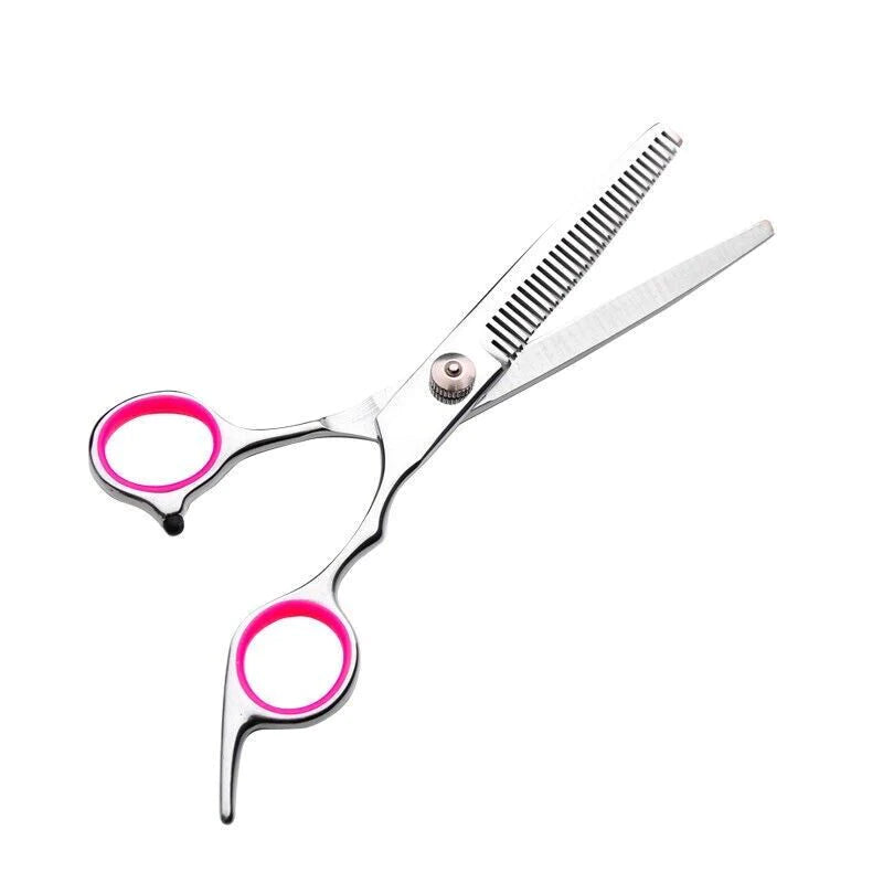 Professional Pet Dog Grooming Scissors Set - Stainless Steel Straight, Curved, and Thinning Shears