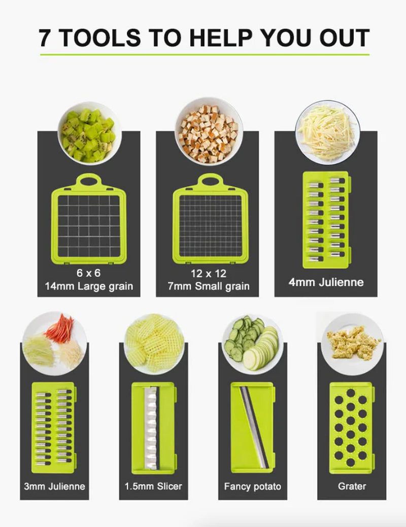 Ultimate 15-in-1 Vegetable and Fruit Chopper - Versatile Cutter and Slicer for Effortless Meal Prep!