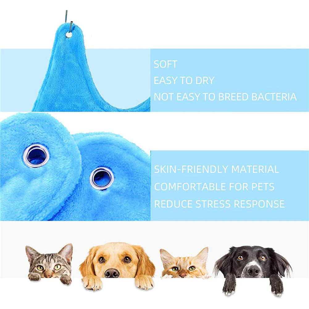 Portable Pet Grooming Hammock Harness - Breathable Dog & Cat Grooming Helper