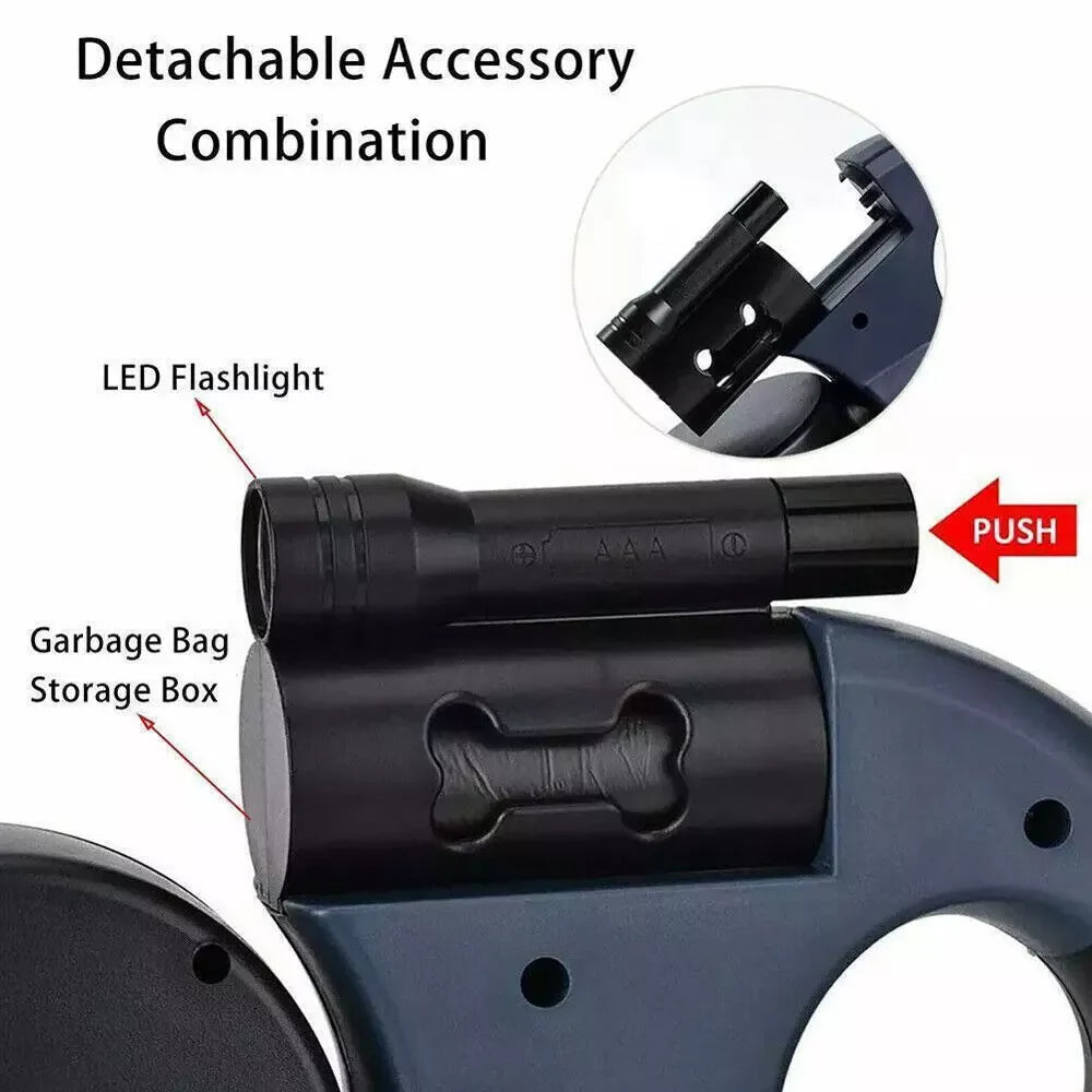 Revolutionary Dual Pet Leash - Retractable Reflective 360° Swivel for Effortless Double Dog Walking!