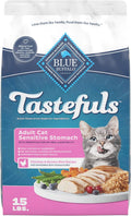 Tastefuls Natural Chicken & Brown Rice Dry Cat Food for Sensitive Stomachs - 15-Lb Bag