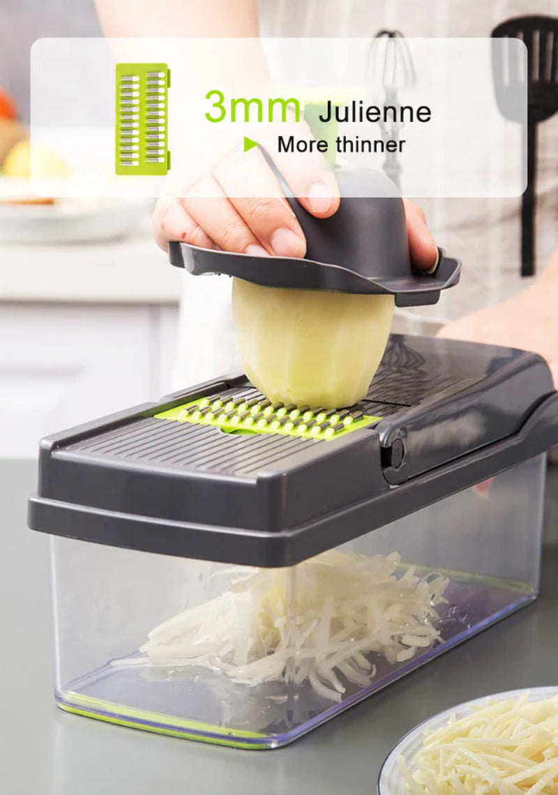 Ultimate 15-in-1 Vegetable and Fruit Chopper - Versatile Cutter and Slicer for Effortless Meal Prep!