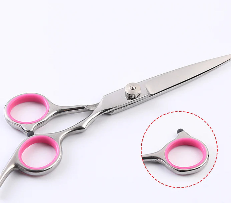 Professional Pet Dog Grooming Scissors Set - Stainless Steel Straight, Curved, and Thinning Shears