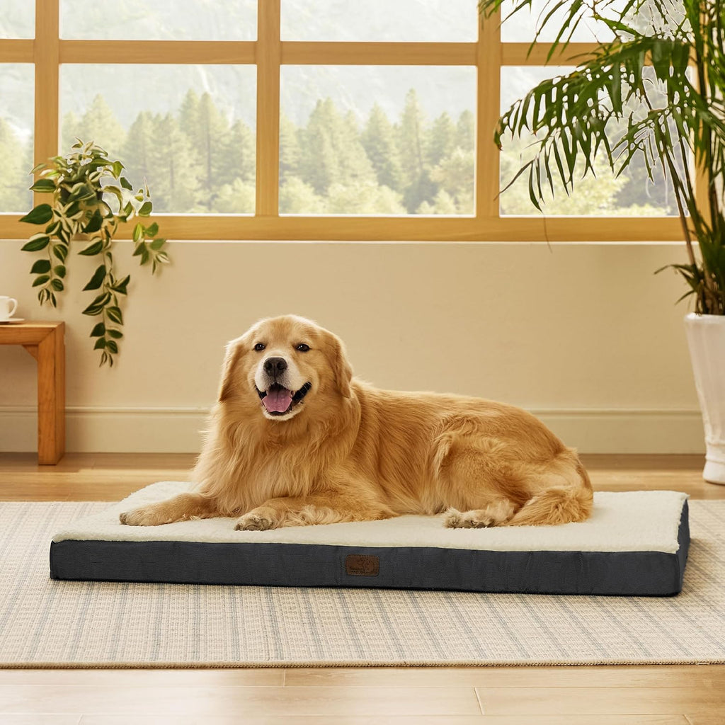 Bedsure Extra Large Orthopedic Dog Bed - Comfy, Washable Cover & Egg Crate Foam for Pets up to 100 lbs