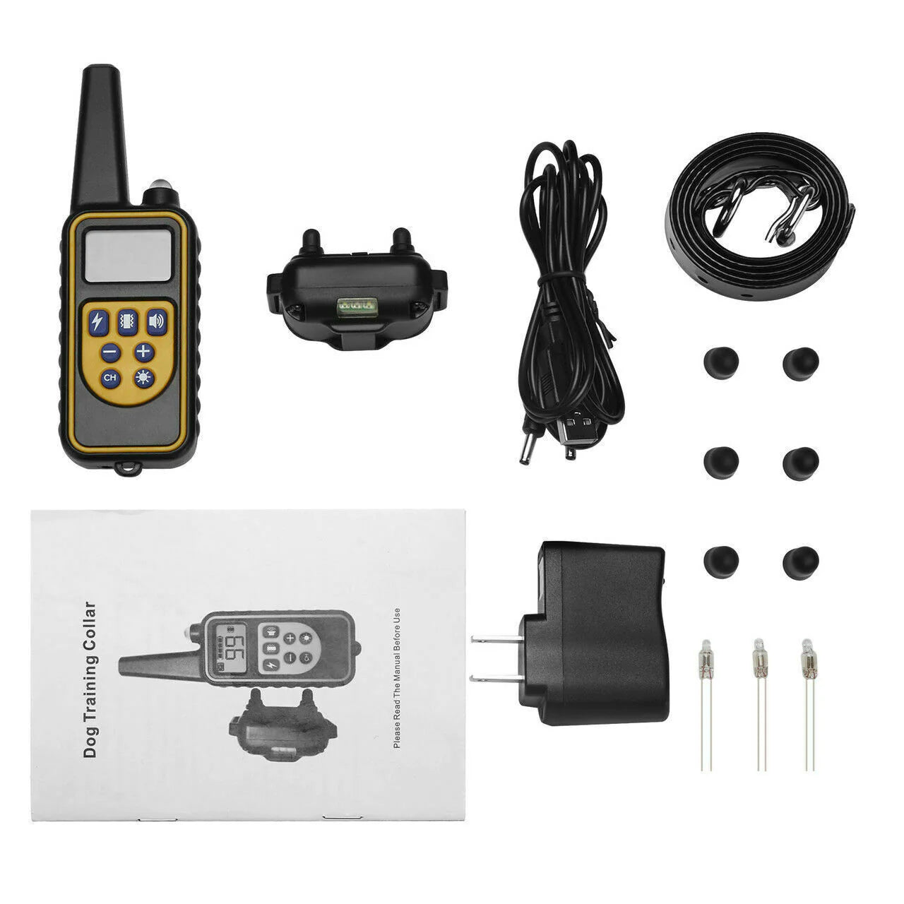 3000 FT Rechargeable Dog Training Collar - Waterproof Remote Shock Trainer for Effective Pet Obedience