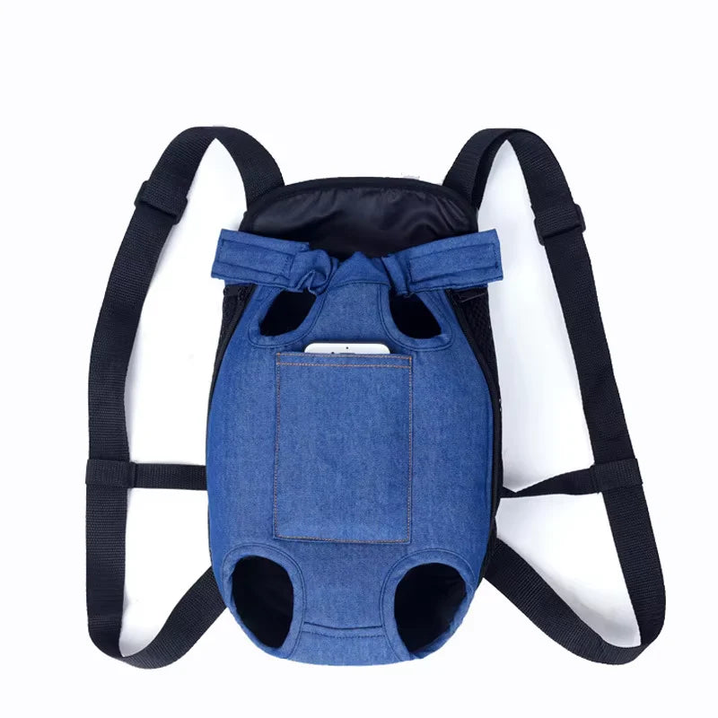 Adjustable Dual-Shoulder Pet Carrier Backpack for Cats and Dogs - Portable Outdoor Travel and Hiking Bag
