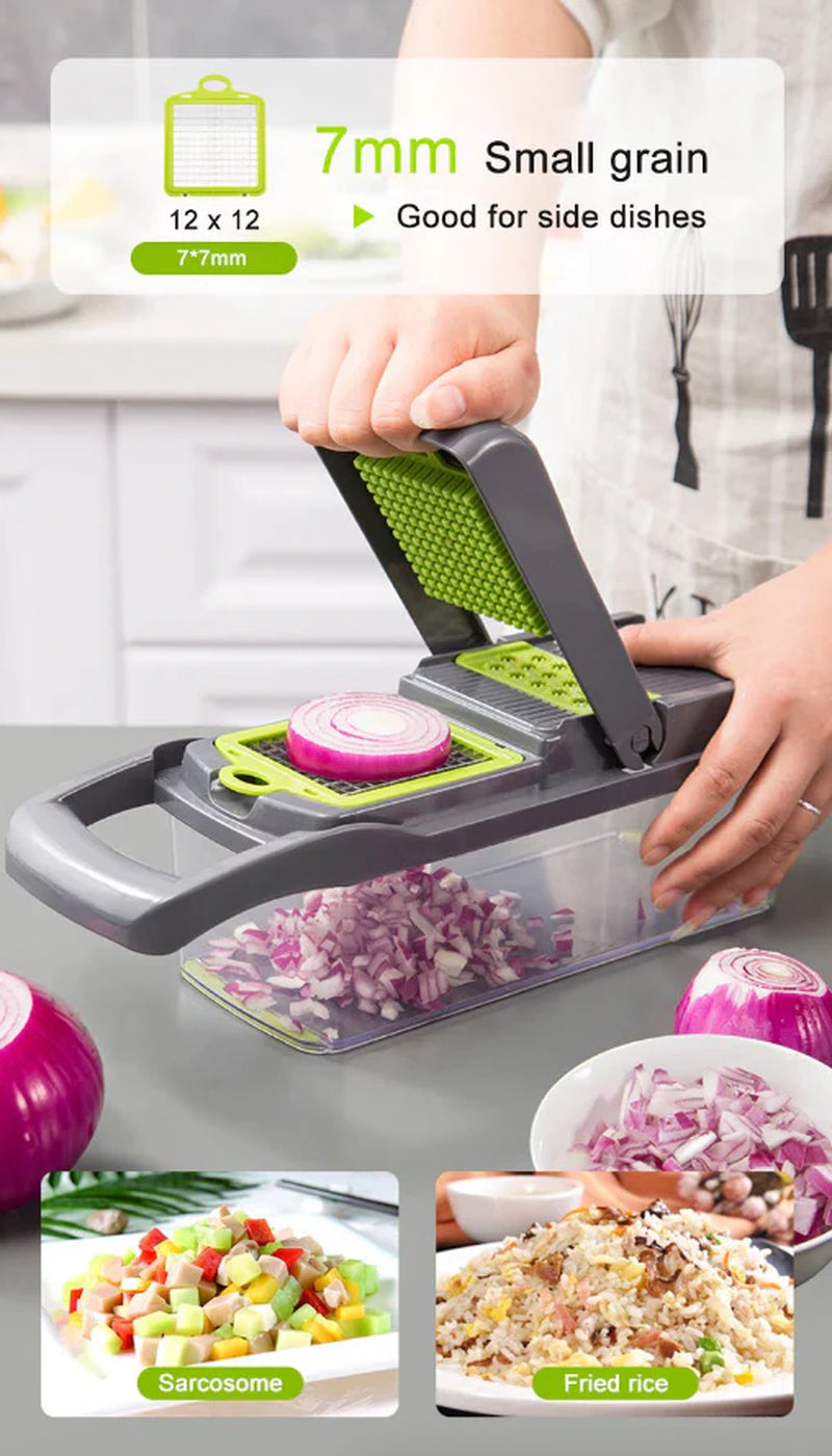Ultimate 15-in-1 Vegetable and Fruit Chopper - Versatile Cutter and Slicer for Effortless Meal Prep!