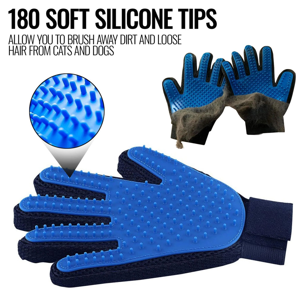 Revolutionary Pet Grooming Gloves - Deshedding Mitts for Dogs & Horses, Perfect for Massage & Hair Removal!