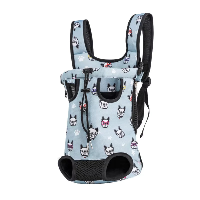 Adjustable Dual-Shoulder Pet Carrier Backpack for Cats and Dogs - Portable Outdoor Travel and Hiking Bag