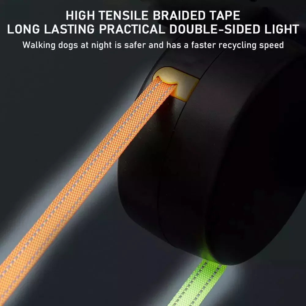 Revolutionary Dual Pet Leash - Retractable Reflective 360° Swivel for Effortless Double Dog Walking!