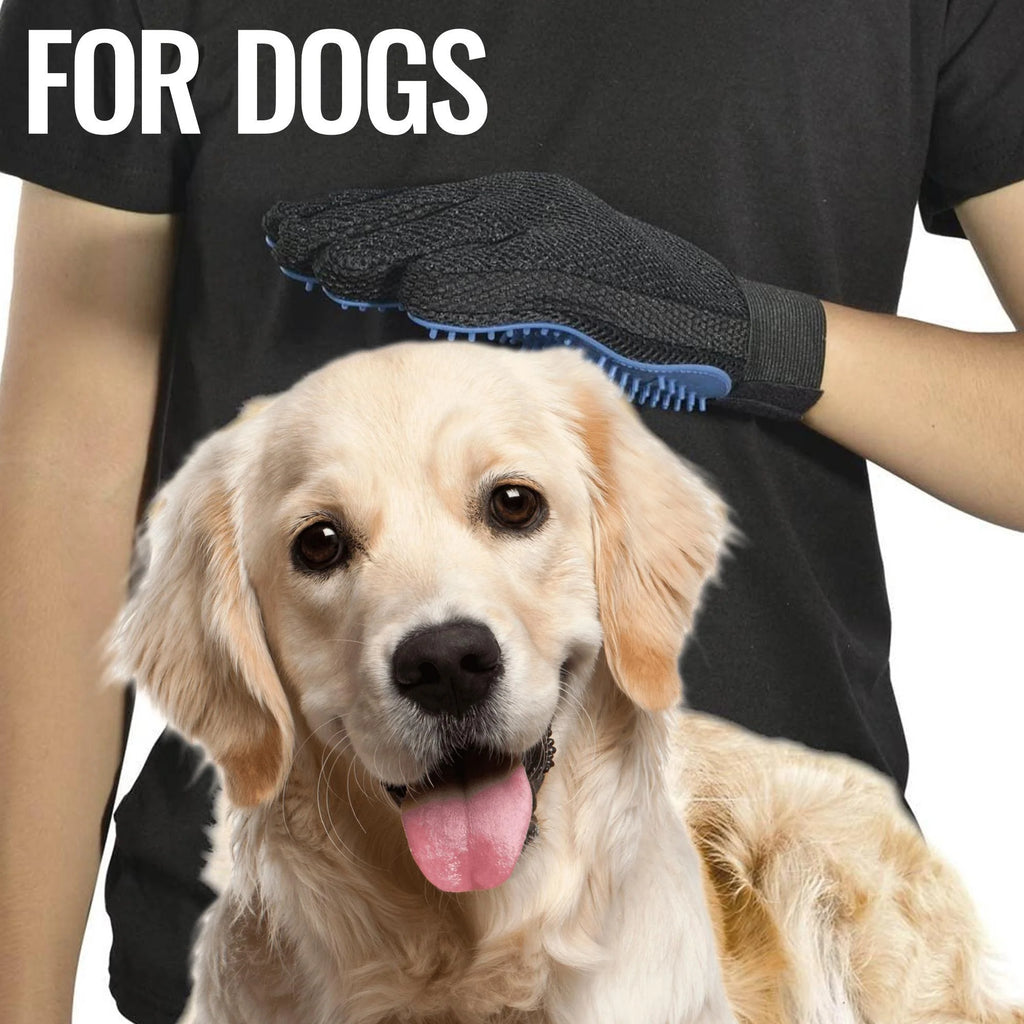Revolutionary Pet Grooming Gloves - Deshedding Mitts for Dogs & Horses, Perfect for Massage & Hair Removal!