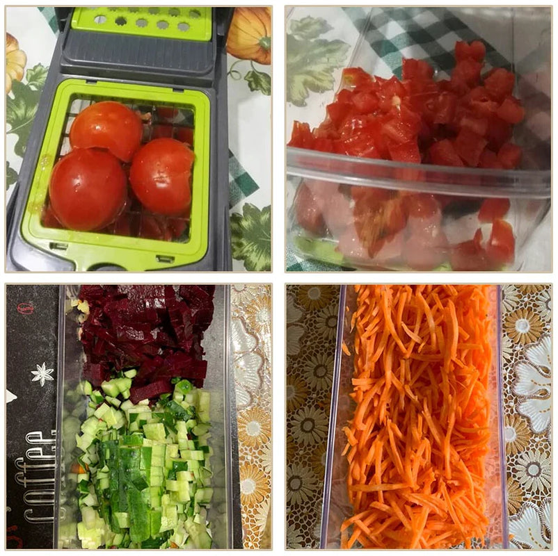 Ultimate 15-in-1 Vegetable and Fruit Chopper - Versatile Cutter and Slicer for Effortless Meal Prep!