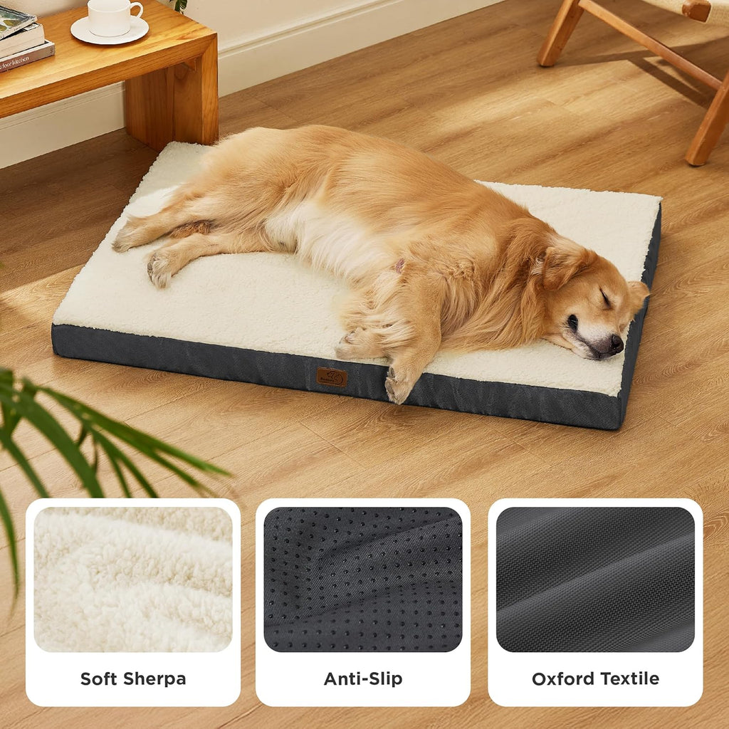 Bedsure Extra Large Orthopedic Dog Bed - Comfy, Washable Cover & Egg Crate Foam for Pets up to 100 lbs