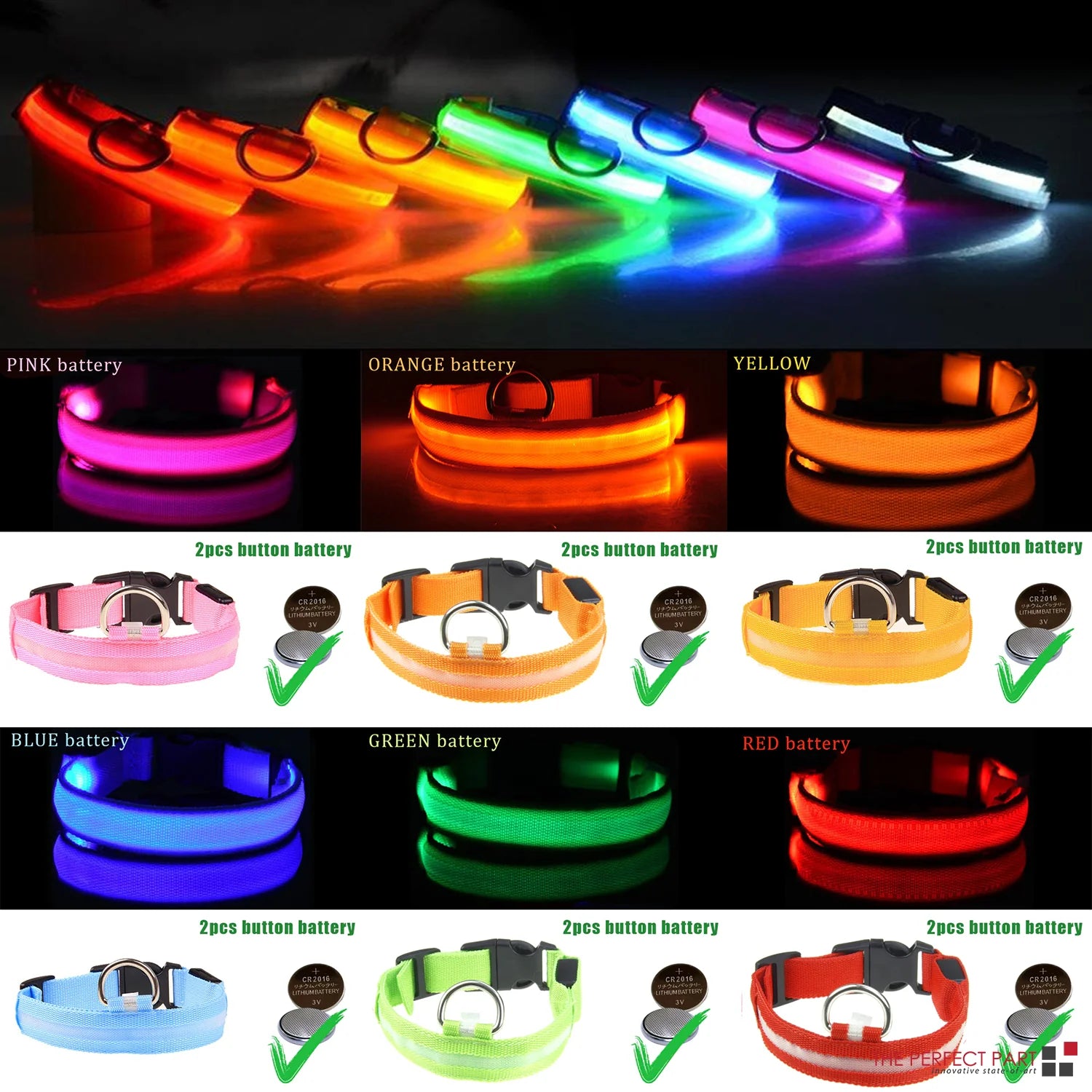Illuminate Your Dog's Safety with Our LED Adjustable Light-Up Collar - Waterproof and Stylish